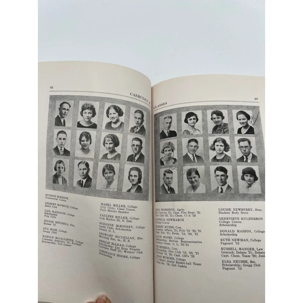 Vintage 1921 Caerulea Long Beach Polytechnic High School Yearbook California
